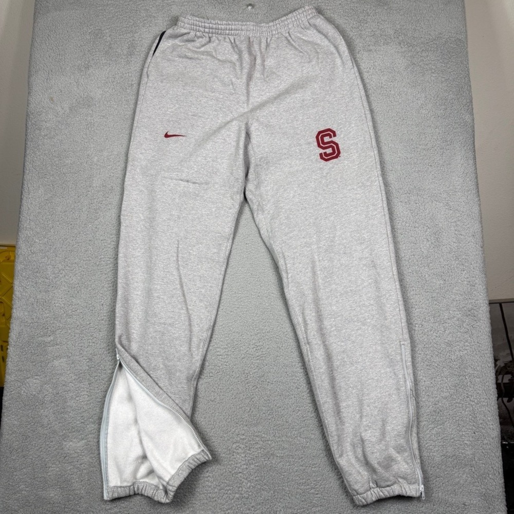 VTG Nike Stanford Cardinal Made in USA Basketball Sweatpants Men Gray S Logo